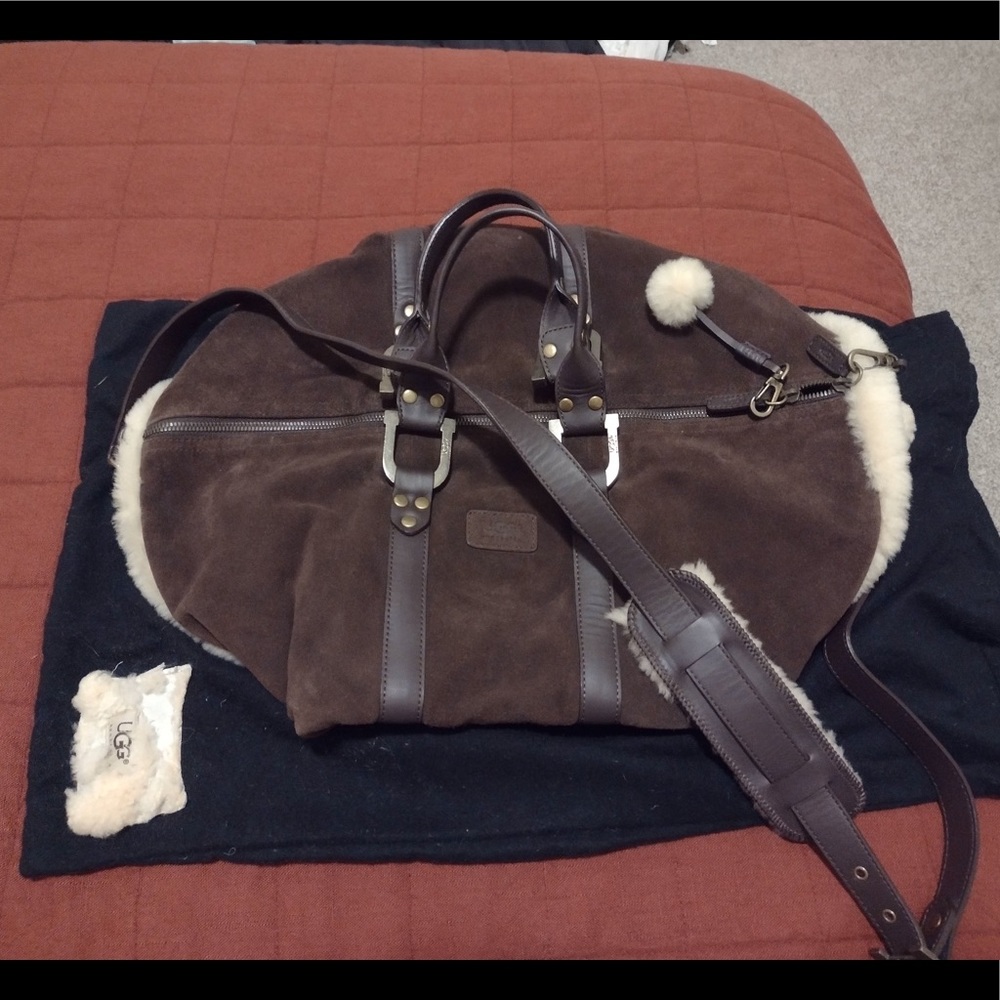 UGG Australia Duffle Dark Brown Leather Satchel